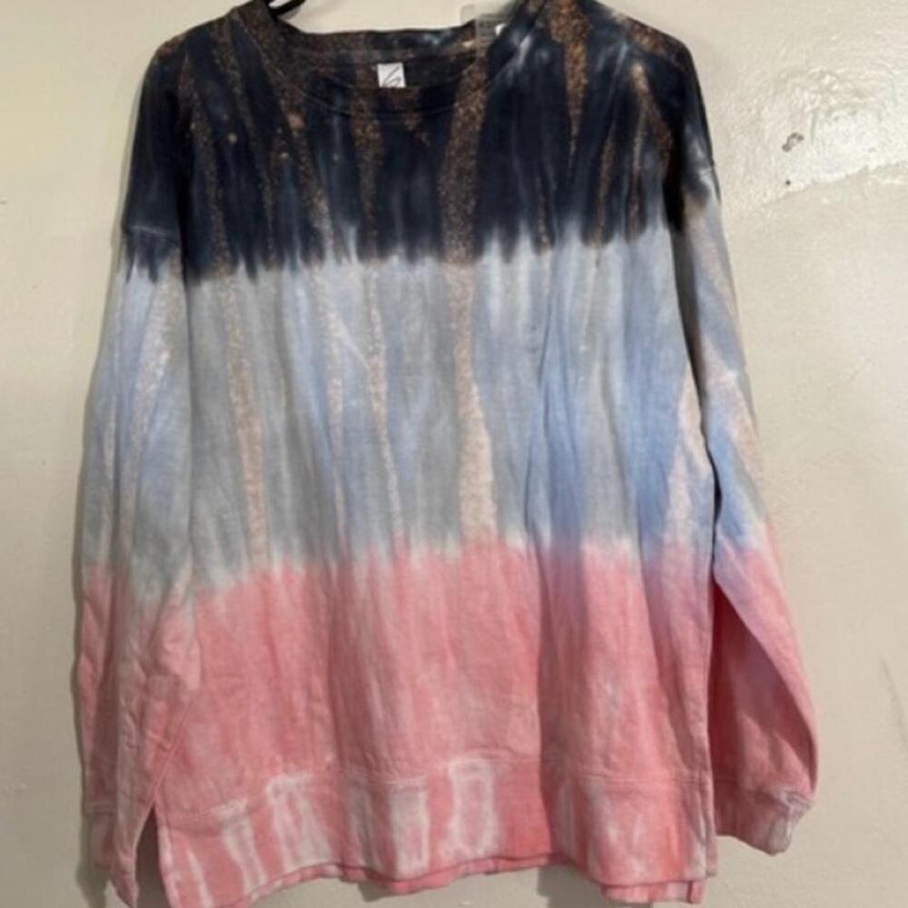 NWT oversized tie dye bleached crewneck sweatshirt